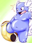  2012 ambiguous_gender chubby claws featureless_crotch nintendo nude open_mouth patiroku pok&eacute;mon reptile scalie shell shell-less solo turtle video_games wartortle 