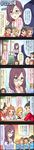  5girls 5koma black_hair blonde_hair blue_eyes brown_eyes brown_hair character_name cinderella_girls_gekijou colorized comic fujimoto_rina glasses grey_eyes highres idolmaster idolmaster_cinderella_girls kirino_aya kitagawa_mahiro long_hair long_image multiple_girls official_art ponytail producer_(idolmaster) purple_hair short_hair tall_image translation_request very_long_hair wakabayashi_tomoka yagami_makino 