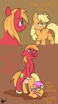  all_fours applejack_(mlp) big_macintosh_(mlp) blush cheerilee_(mlp) doggystyle equine freckles friendship_is_magic from_behind hannahugs horse incest mammal my_little_pony pony sex wig 