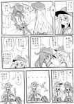  akatsuki_(kantai_collection) anchor_symbol beize_(garbage) closed_eyes comic flat_cap greyscale hair_between_eyes hands_on_another's_face hat hat_removed headwear_removed hibiki_(kantai_collection) highres kantai_collection lap_pillow long_hair long_sleeves monochrome multiple_girls neckerchief on_bed open_mouth pleated_skirt ribbon school_uniform serafuku sitting sitting_on_bed skirt sleeping sleeping_on_person sweatdrop translated zzz 