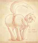  2015 anus blush butt derpy_hooves_(mlp) dialogue dock english_text equine feral friendship_is_magic mammal my_little_pony open_mouth pegasus presenting presenting_hindquarters pussy raised_tail solo spindlesx text wings 