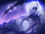  2015 blue_eyes clothed clothing equine female friendship_is_magic hair horn legwear long_hair lying mammal mewball my_little_pony on_back pillow princess_luna_(mlp) smile solo winged_unicorn wings 