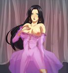  1girl black_hair boa_hancock breasts female large_breasts nipples one_piece poorly_drawn pussy see-through solo uncensored very_long_hair 