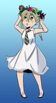  blush child colorized dress flower green_eyes maka_albarn necktie sandals solo soul_eater twintails 