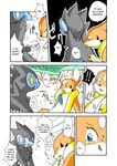  angry blue_eyes comic embarrasing female floatzel forest kemono licking luxray male nintendo pok&eacute;mon tongue tongue_out translated tree unknown_artist video_games yellow_eyes 