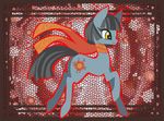  2014 animal_ears black_fur black_hair butt clothed clothing cutie_mark digital_media_(artwork) earth_pony equine fan_character female feral fur hair horse makeup mammal my_little_pony ponification pony raised_leg raptor007 rena scarf smile solo yellow_eyes 