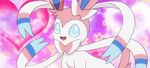  animated animated_gif heart no_humans pokemon pokemon_(anime) solo sylveon wink 