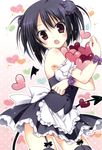  1girl female korie_riko maid short_hair solo stockings tail thighhighs wings 