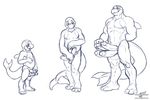  abs anthro balls biceps big_penis blush cephalopod cetacean chubby cub erection fin group holding_penis humanoid_penis kraken male mammal marine monochrome multi_cock muscles nude open_mouth orca pecs penis scales size_difference sketch solo square_crossover standing toned tongue tongue_out uncut whale wolfblade young 