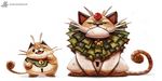  ambiguous_gender angry bell black_eyes cat collar cryptid-creations duo feline frown gold happy looking_at_viewer mammal meowth nintendo persian plain_background pok&eacute;mon smile video_games 