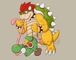  all_fours animal_genitalia anthro ass_up barefoot big_nose bowser butt chubby claws cum cum_in_ass cum_inside cum_on_butt cum_on_ground cum_on_penis cumshot dragon erection eyes_closed footwear genital_slit hair horn kaptcha king koopa leash lizard looking_down male male/male mario_bros nintendo one_eye_closed open_mouth orgasm penis reptile royalty scalie sharp_teeth shell shoes short_hair size_difference slit smile spikes standing tears teeth toe_claws tongue tongue_out video_games yoshi 
