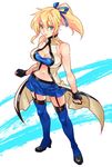  1girl aqua_eyes arc_system_works blonde_hair genderswap guilty_gear ky_kiske kyko m.u.g.e.n midnight_bliss ribbon 