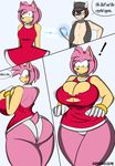  2015 amy_rose anthro big_breasts breast_expansion breasts cleavage clothed clothing fan_character female hedgehog male mammal sega sonic_(series) supersonicrulaa torn_clothing unknown_species 
