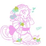  anthro bori braided_hair clothed clothing dress flower hair neopets plant sash unknown_artist 