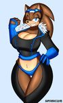  2015 anthro big_breasts breasts cleavage clothed clothing fan_character female looking_at_viewer one_eye_closed sega smile solo sonic_(series) supersonicrulaa wink 