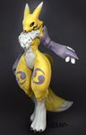  3d abs anthro bandai black_sclera blue_iris breasts canine cgi chest_tuft digimon female fur huge_thighs invalid_tag mammal muscles navel renamon solo tuft xdraws 