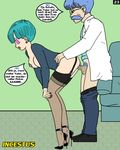  age_difference aqua_hair big_breasts blue_eyes breasts bulma bulma_briefs dad_and_daughter daddy daughter doctor doggy doggy_position dr._briefs dragonball_z father_and_daughter female gloves high_heels incest incestus inzest_ball_z lingerie mr._briefs penis pumps short_hair stilettos stockings vaginal 