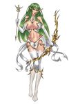  arrow bad_id bad_pixiv_id bangs bare_shoulders boots bow_(weapon) breasts breasts_apart bridgeless_bra brooch center_opening crop_top detached_collar earrings elbow_gloves full_body gem gloves green_eyes green_hair hair_between_eyes head_tilt hips holding holding_weapon jewelry knee_boots lace lace-trimmed_gloves lace-trimmed_thighhighs large_breasts legs light_smile lips lipstick long_hair long_legs long_pointy_ears looking_at_viewer makeup midriff miniskirt navel newface pencil_skirt pointy_ears sidelocks skirt smile solo standing strapless thigh_gap thighhighs thighs transparent_background tubetop very_long_hair weapon white_footwear white_gloves white_legwear 