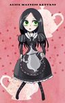  007_(pixiv295076) alice:_madness_returns alice_(wonderland) alice_in_wonderland american_mcgee&#039;s_alice american_mcgee's_alice bad_id black_hair dress english female green_eyes long_hair teapot 