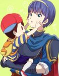  aqua_eyes armor backpack bag baseball_cap blue_hair bracer cape fingerless_gloves fire_emblem fire_emblem:_monshou_no_nazo gloves hands_on_another's_face hat marth mother_(game) mother_2 multiple_boys myuu1995 ness open_mouth shirt short_hair shorts shoulder_pads solid_oval_eyes striped striped_shirt super_smash_bros. t-shirt tiara 