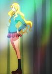  blazer jacket kimura_kaere long_hair long_legs plaid plaid_skirt sayonara_zetsubou_sensei screencap skirt solo stage stitched third-party_edit very_long_hair 