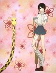  arm_sling bandages cast crutch giraffe kobushi_abiru sayonara_zetsubou_sensei screencap solo stitched third-party_edit 