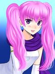  74 blush elbow_gloves fire_emblem fire_emblem:_rekka_no_ken gloves pink_hair purple_eyes scarf serra smile solo twintails 