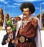  afro camera cape dragon_ball dragon_ball_z mr._satan multiple_boys muscle open_mouth realistic reporter ug_(ugg) 