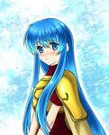  74 armor blue_eyes blue_hair blush cape eirika fire_emblem fire_emblem:_seima_no_kouseki long_hair solo very_long_hair 