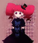  elbow_gloves flower gloves gothic_lolita hat lolita_fashion marie_&amp;_gali marika_(marie_&amp;_gali) mini_hat mini_top_hat mole mole_under_eye nizi purple_eyes red_hair rose solo top_hat twintails 