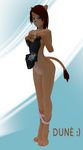  2015 3d 4_toes anthro black_nose clothing ectasy26 feline female green_eyes lion looking_at_viewer mammal nude panties shirt text toes underwear 