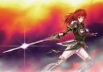  copyright_request faulds pauldrons red_eyes red_hair sword uranobe 