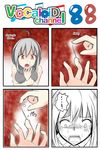  1girl 4koma ahoge albino blood catstudioinc_(punepuni) color_drain comic grey_hair highres injury left-to-right_manga long_hair needle pain pale_skin red_eyes solo thai translated very_long_hair vocaloid voyakiloid white_hair yowane_haku 