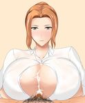  1girl breasts huge_breasts juno_(artist) kyouka_tachibana orange_hair paizuri penis pubic_hair 