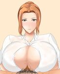  1girl breasts huge_breasts juno_(artist) kyouka_tachibana orange_hair paizuri penis pubic_hair 