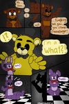  00kaori00 animatronic bear bonnie_(fnaf) bow_tie comic five_nights_at_freddy&#039;s freddy_(fnaf) golden_freddy_(fnaf) hat lagomorph machine male mammal mechanical rabbit robot top_hat 