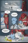  alien arbuzbudesh asari bent_over blue_skin comic errection krogan liara mass_effect penis text urdnot_wrex video_games 