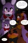  00kaori00 animatronic bear bonnie_(fnaf) bow_tie comic five_nights_at_freddy&#039;s freddy_(fnaf) hat lagomorph machine male mammal mechanical rabbit robot top_hat 