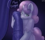  2015 animal_genitalia anthro anthrofied clothing cub dialogue duo english_text equine female first_person_view friendship_is_magic fur gown green_eyes hair horn horsecock lamiaaaa male male/female male_pov mammal my_little_pony penis pink_hair purple_hair solo_focus sweetie_belle_(mlp) text two_tone_hair unicorn white_fur young 