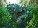  ambiguous_gender arthropod christopher_burdett claws digital_media_(artwork) feral fish frills insect lizard magic_the_gathering marine nature official_art outside partially_submerged plant quadruped reptile scalie signature solo_focus tentacles underwater water webbed_feet 