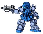  blue_destiny_01 chibi gun gundam gundam_side_story:_the_blue_destiny mecha weapon 