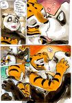  anthro bear better_late_than_never comic daigaijin english_text feline female kissing kung_fu_panda male mammal master_tigress panda po text tiger 