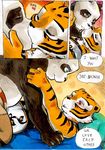  anthro bear better_late_than_never comic daigaijin english_text feline female kissing kung_fu_panda male mammal master_tigress panda po text tiger 