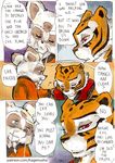  anthro better_late_than_never comic daigaijin english_text feline female kung_fu_panda male mammal master_tigress shifu text tiger 