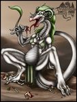  2003 anthro armor belly blood bone bra breasts claws clothed clothing death dragon drooling english_text female gore green_eyes green_hair grey_scales group hair holding horn human jewelry loincloth long_tongue male mammal markie necklace open_mouth ring saliva scalie size_difference skimpy spread_legs spreading teeth text toe_claws tongue tongue_out underwear vore white_scales 