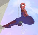  1girl ass female marvel may_parker skin_tight solo spider-girl spider-man spider-man_(series) styloide 