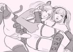 anal cat_ear_headphones cat_tail crossover dead_or_alive dead_or_alive_5 dildo gloves headphones lucky_chloe marie_rose multiple_girls open_mouth paw_gloves paws pussy sex shugarskull sketch spread_legs strap-on tail tekken tekken_7 thighhighs twintails uncensored yuri 