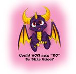  claws cute dragon english_text horn male purple_body red_eyes spyro spyro_the_dragon text video_games western_dragon wings 
