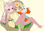  angel_bunny clothing cream_the_rabbit easter egg fluttershy_(mlp) friendship_is_magic holidays human humanized mammal my_little_pony sega sonic_(series) 