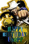  1boy birthday black_hair character_name goggles hat headphones male male_focus one_piece slingshot smile solo usopp weapon 